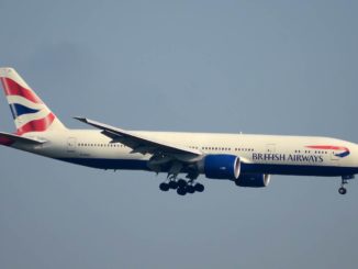 G-ZZZA on approach after diverting from Heathrow to Cardiff (Credit Ian Grinter / South Wales Aviation Group)