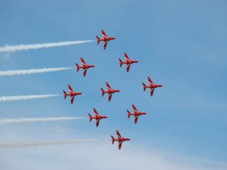 The Red Arrows in Diamond Nine (Image: Max Thrust Digital)