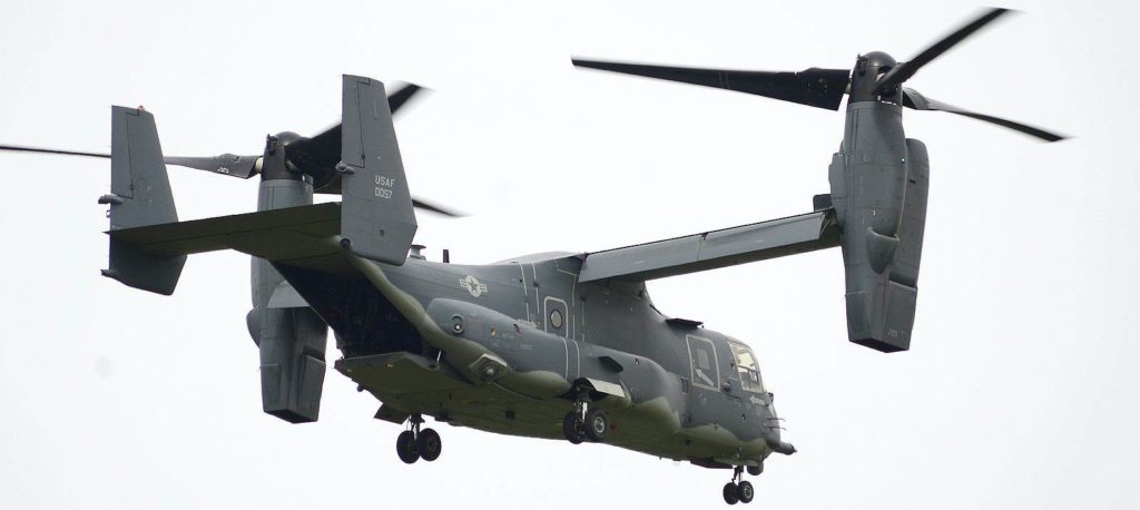 US Boeing CV-22 Osprey (Credit: Ian Grinter)