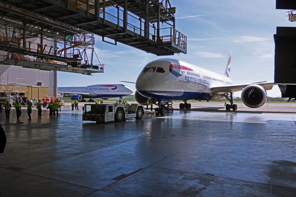 British Airways Boeing 787 at BAMC