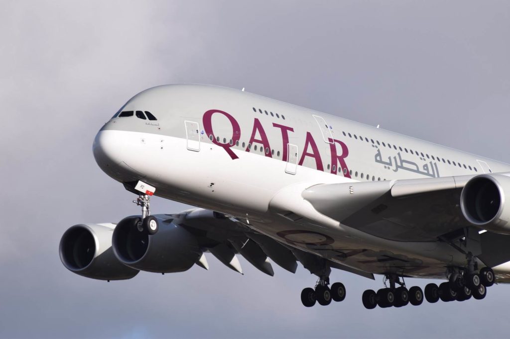Qatar Airways A380 at Heathrow Airport (Image: UK Aviation Media)
