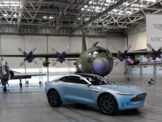 Aston Martin DBX Concept in the Superhangar at St Athan (Image: Aviation Wales)