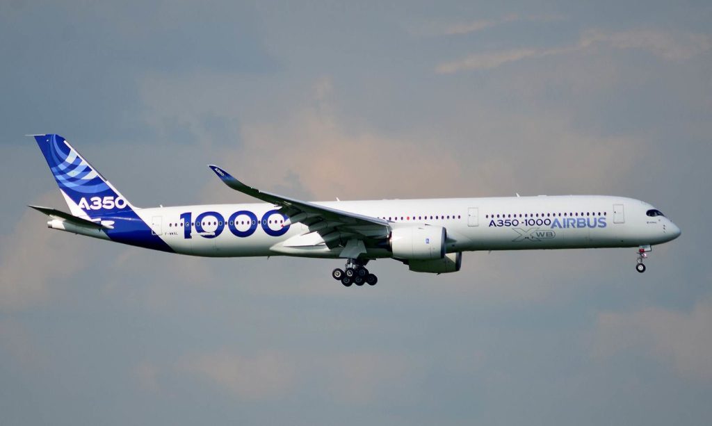 Airbus A350-1000 XWB F-WWXL landing at Cardiff Airport (Image: IanG / SWAG)