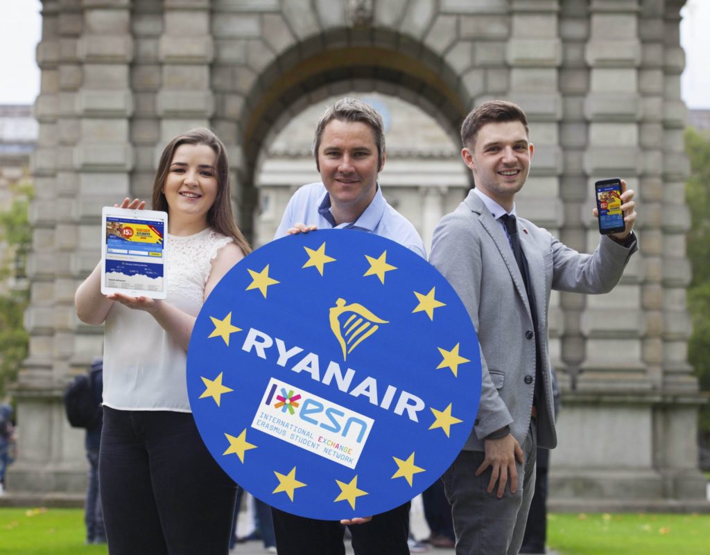 Ryanair launches Erasmus website