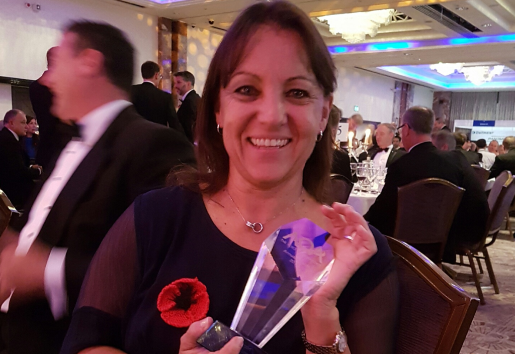 CEO Deb Barber with CWL Best Airport under 3 million passengers award