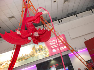 Organised Kaos Youth Circus performs at Cardiff Airport
