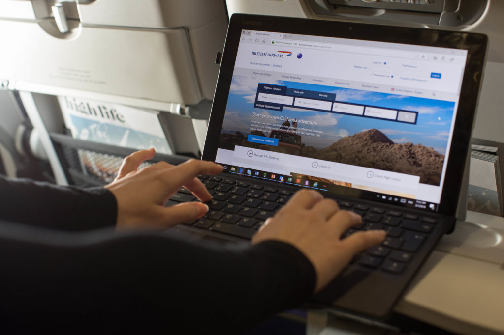 British Airways launches onboard WiFI