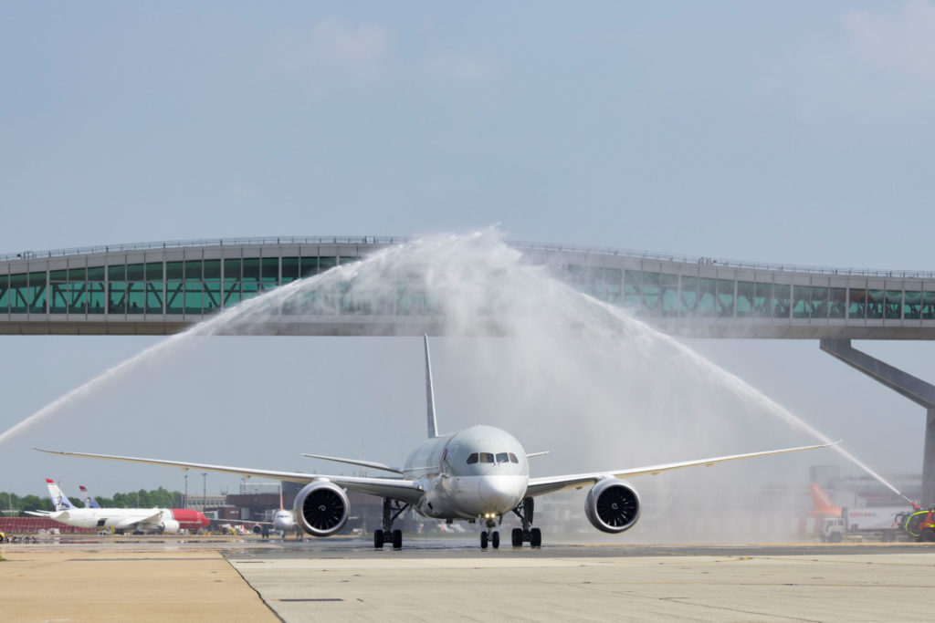 Qatar Airways at Gatwick Airport