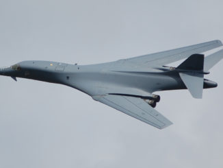 Rockwell B1-B Lancer flying past RAF Fairford (Max Thrust Digital)