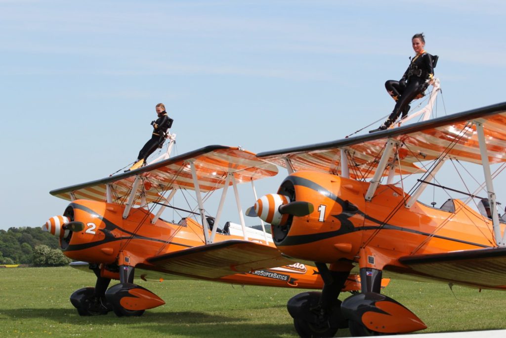 Katie and Kirsten prepare for a training flight (Image: The Aviation Media Co.)