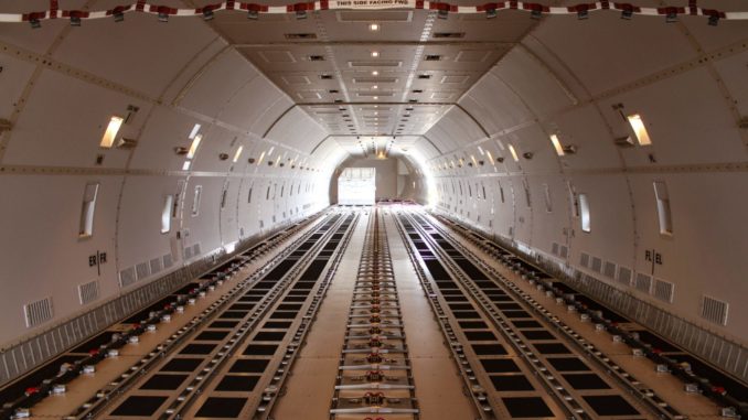 The Cargo Deck of Boeing 747-8 (Image: UK Aviation Media)