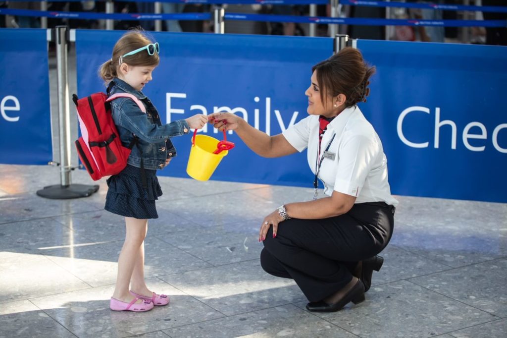 British Airways family zone at Heathrow Airport