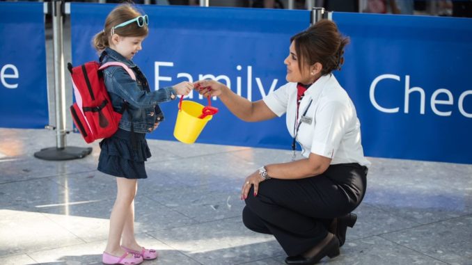 British Airways family zone at Heathrow Airport