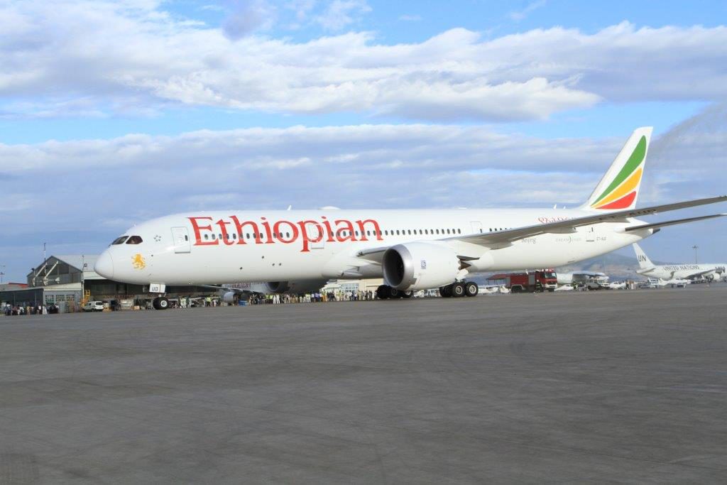 An Ethiopian Airways Boeing 787 Dreamliner