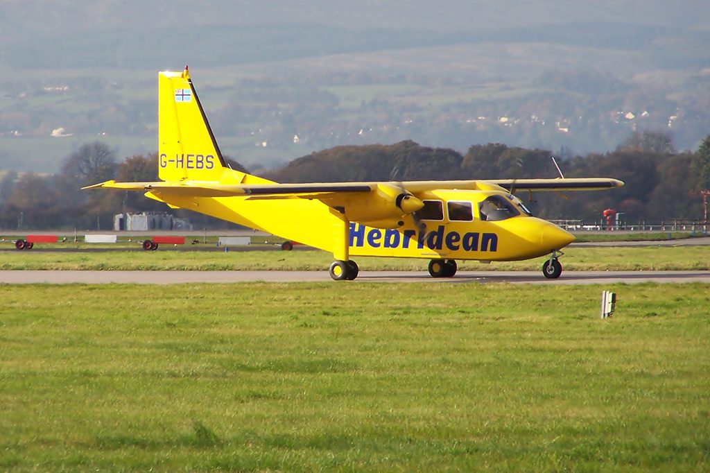 Hebridean Air Services Islander (Image: Mark Harkin CC BY-SA2.0)