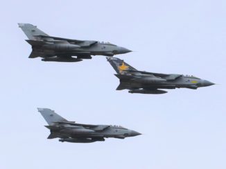 3 Tornados carry out a flypast to mark the end of service for the Tornado (Image: John Edwards)