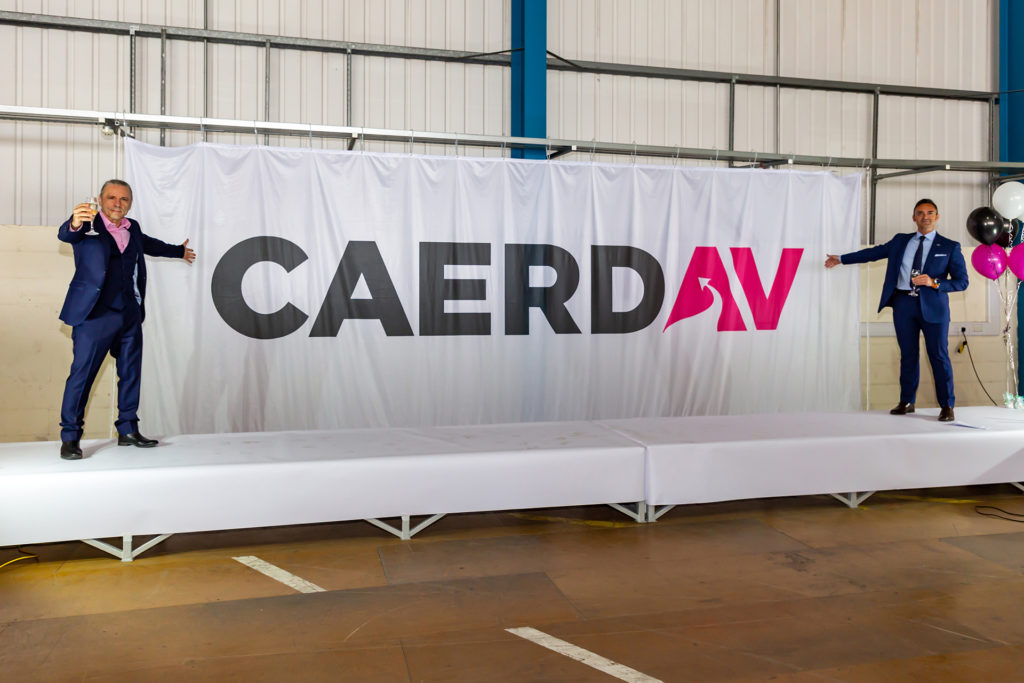 Caerdav’s name has been officially unveiled by Chairman Bruce Dickinson (L) and CEO Joachim Jones (R).