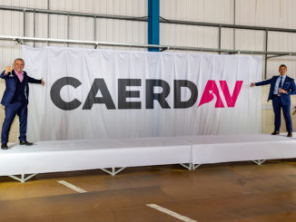 Caerdav’s name has been officially unveiled by Chairman Bruce Dickinson (L) and CEO Joachim Jones (R).