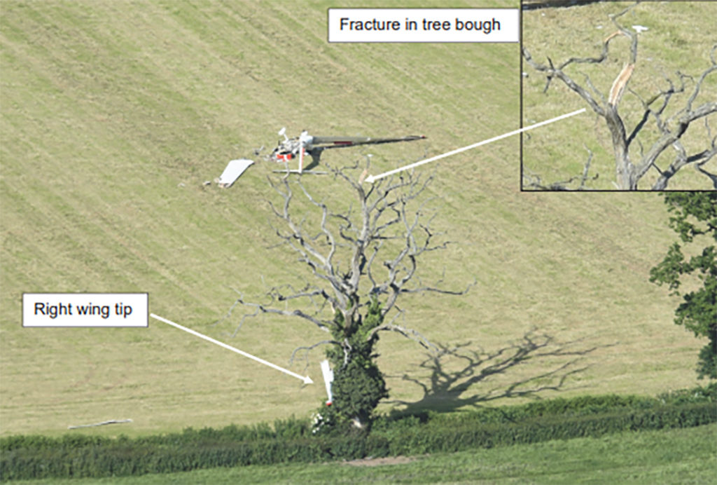 Crash site of Grob 109B G-KHEH (AAIB/OGL)