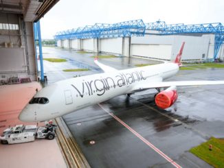 Virgin Airbus A350-1000 G-VPOP rolls out of the paintshop (Image: Virgin Atlantic)
