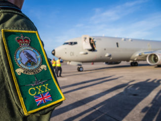 Image shows the first RAF P-8A Poseidon taxiing at NAS Jacksonville after being delivered to the RAF as the first P-8A Poseidon. © Crown copyright 2019