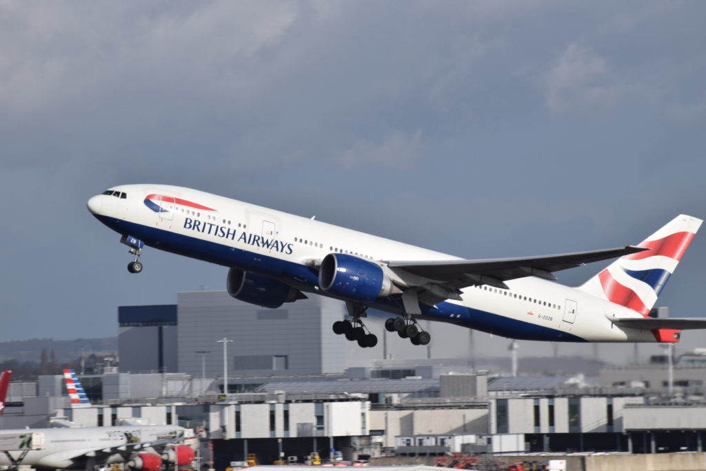 A British Airways Boeing 777-200 takes off from London Heathrow (Image: UK Aviation Media)
