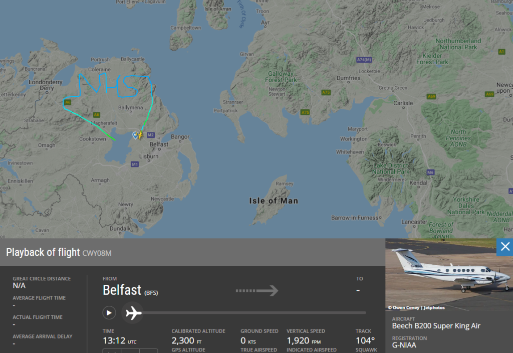 Woodgate Aviation draws NHS in the sky
