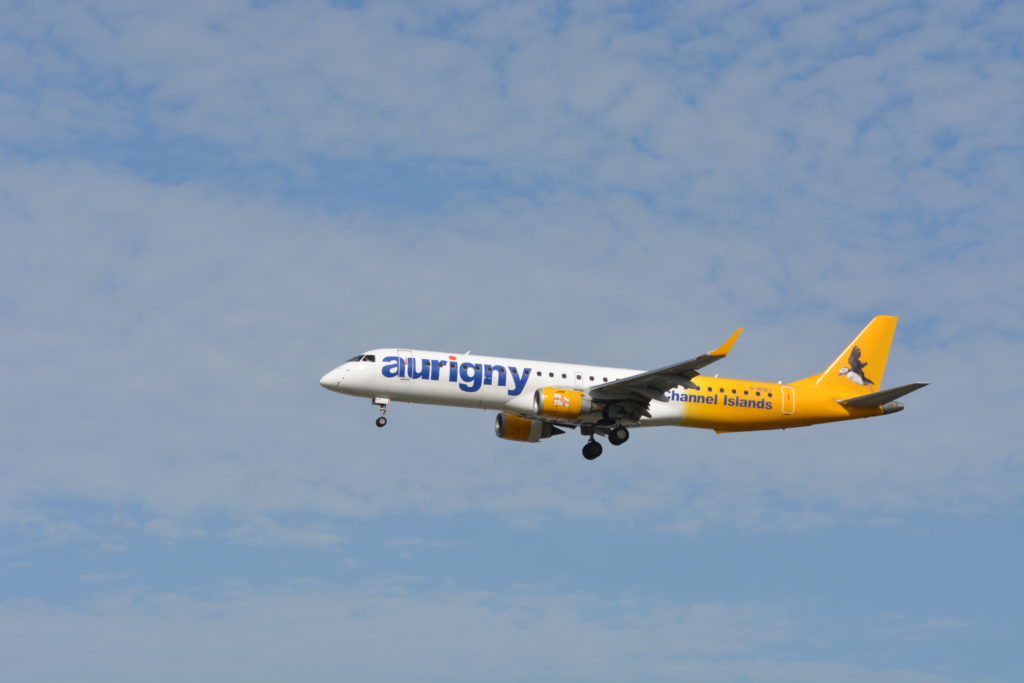 An Aurigny Embraer E195 (Image: UK Aviation Media)