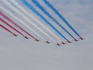 Red Arrows flypast
