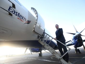 Tees Valley Mayor Ben Houchen on the steps of an Eastern Plane