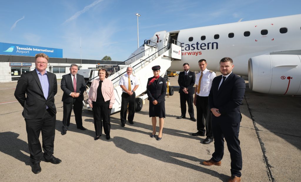 The First Heathrow Flight Taking off from Teesside Airport