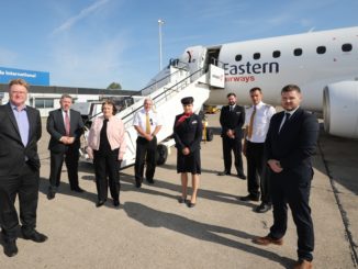 The First Heathrow Flight Taking off from Teesside Airport