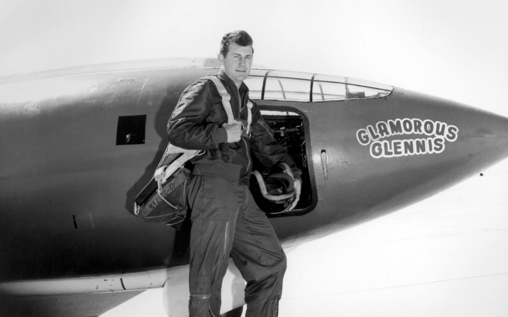 Chuck Yeager and the Bell X-1 used to break the sound barrier