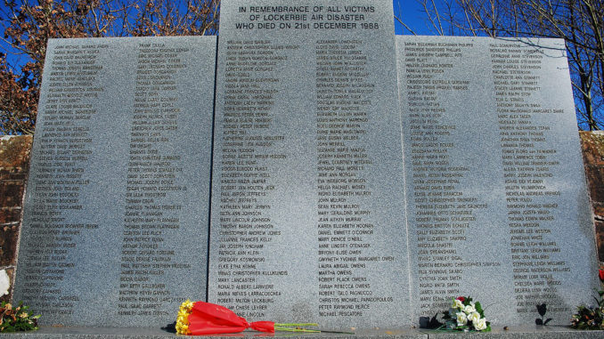 Memorial at Lockerbie Cemetery