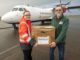 Shetland Food Bank gets a delivery from Loganair