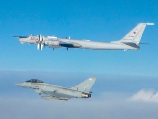 RAF Typhoon intercepts a Russian Bear (Image: MOD/Crown Copyright)