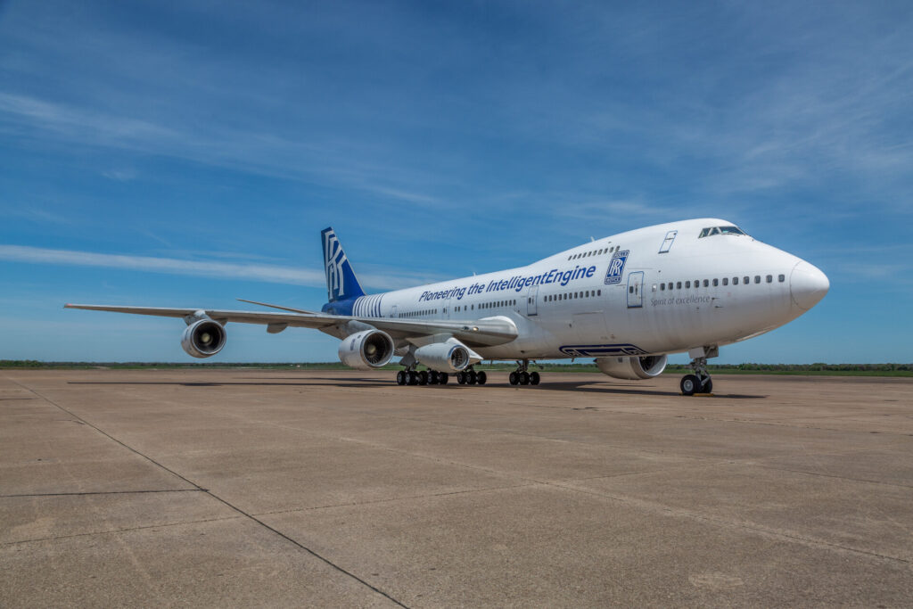Rolls-Royce Boeing 747-200 flying test bed N787RR (Image: Rolls-Royce)