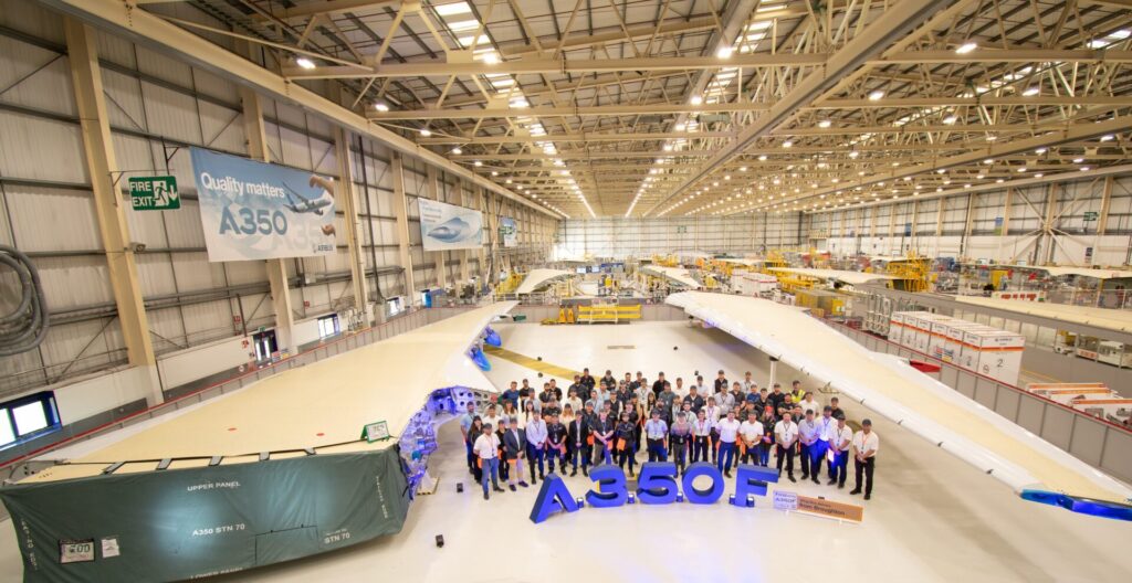 The first A350F wingset