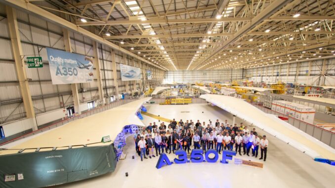 The first A350F wingset