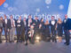 Loganair team accepts the AGS Group airline of the year award.