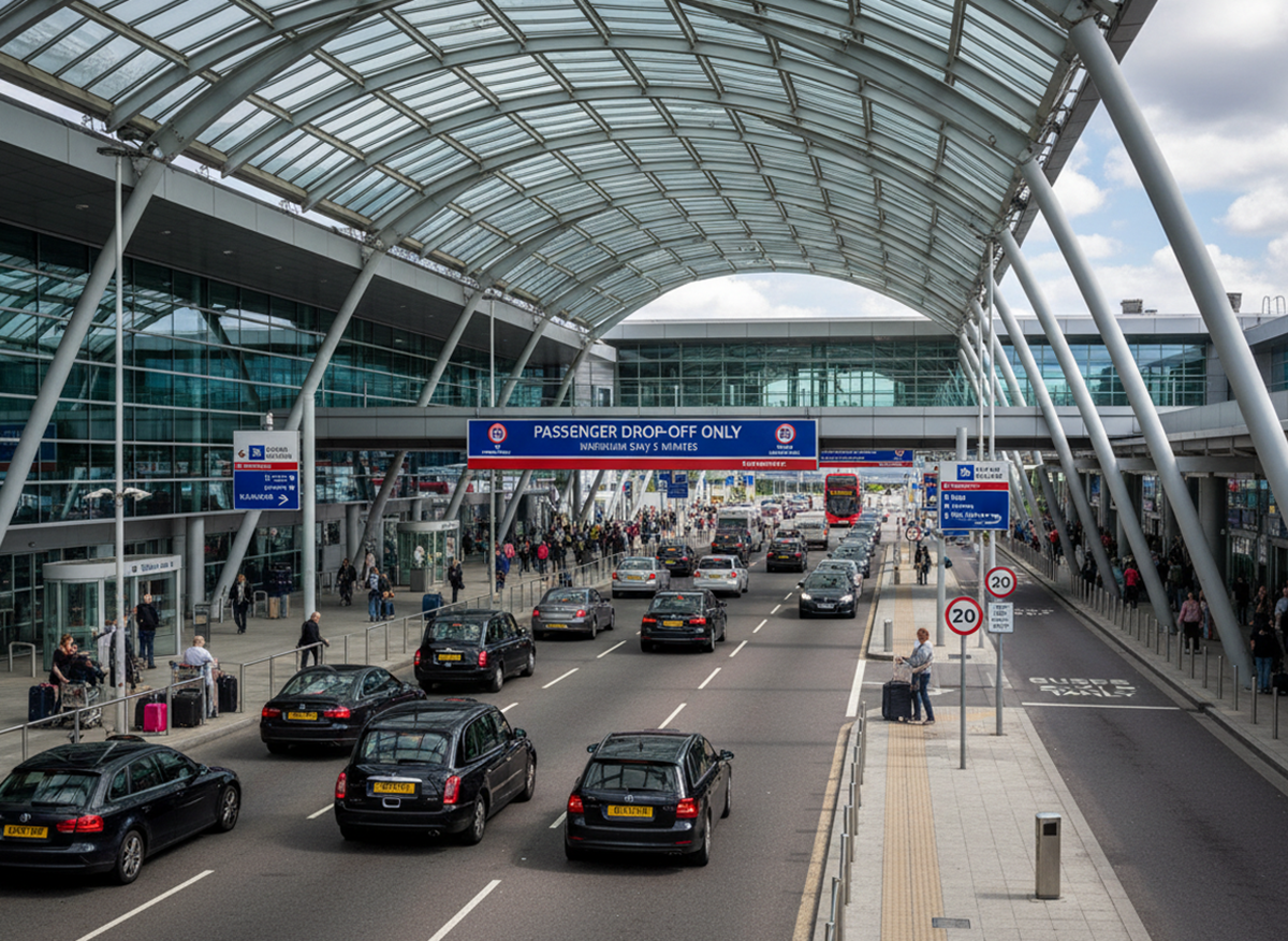 Airport drop-off zone charges at UK Airports