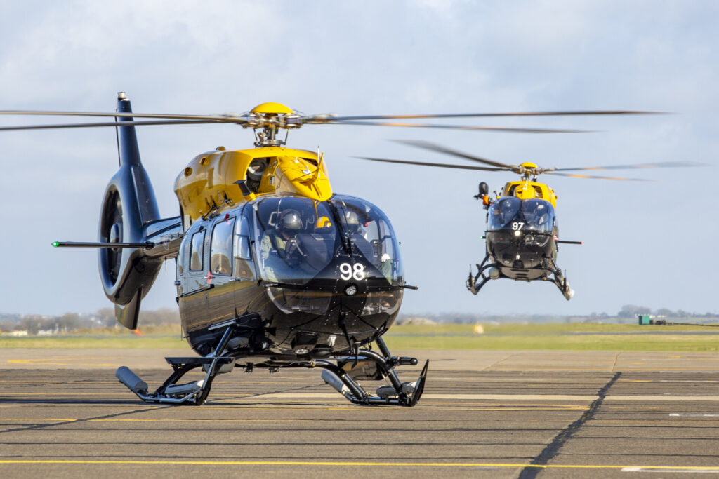 An Airbus H145 at RAF Shawbury (Crown Copyright)