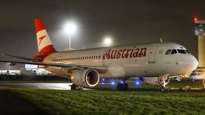 Austrian Airlines departs Airbourne Colours at EMA