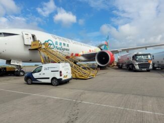 Central Airlines Boeing 777F at East Midlands Airport