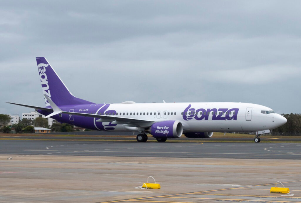Bonza Airlines Boeing 737 Max-8 (Image: Bonza/Facebook)