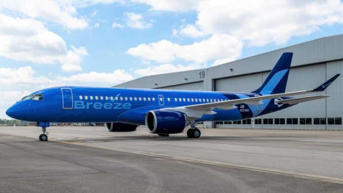 Breeze Airways A220 in Mobile, Alabama