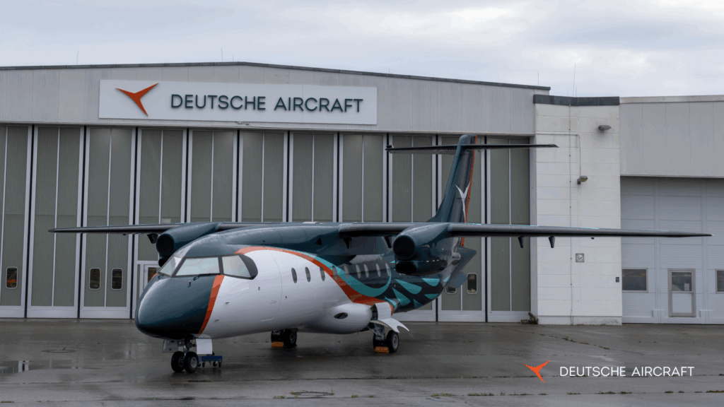 First D328eco test aircraft is rolled out in Germany.