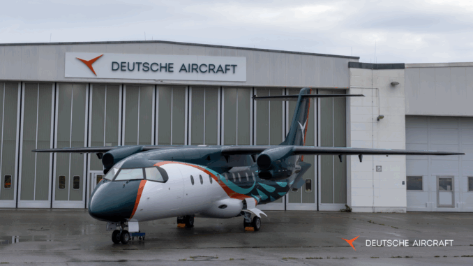 First D328eco test aircraft is rolled out in Germany.