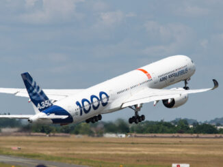Airbus A350-1000 gets airborne at the 55th Paris International Airshow (Image: UK Aviation Media)