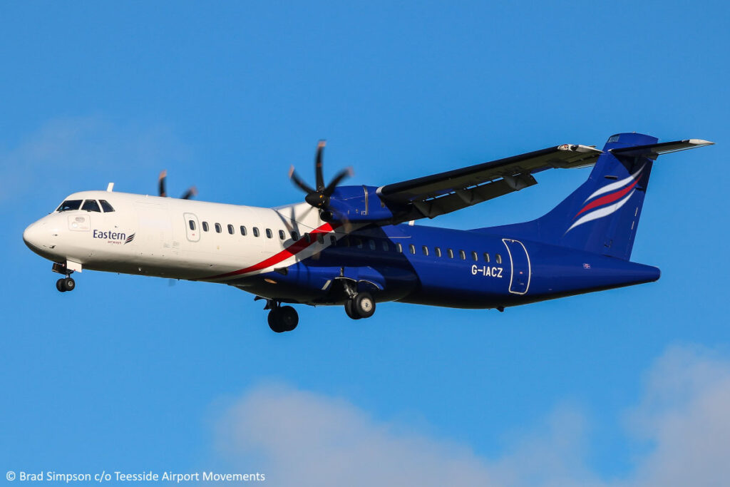 Eastern Airways ATR72-600 (Image:Eastern/Brad Simpson)
